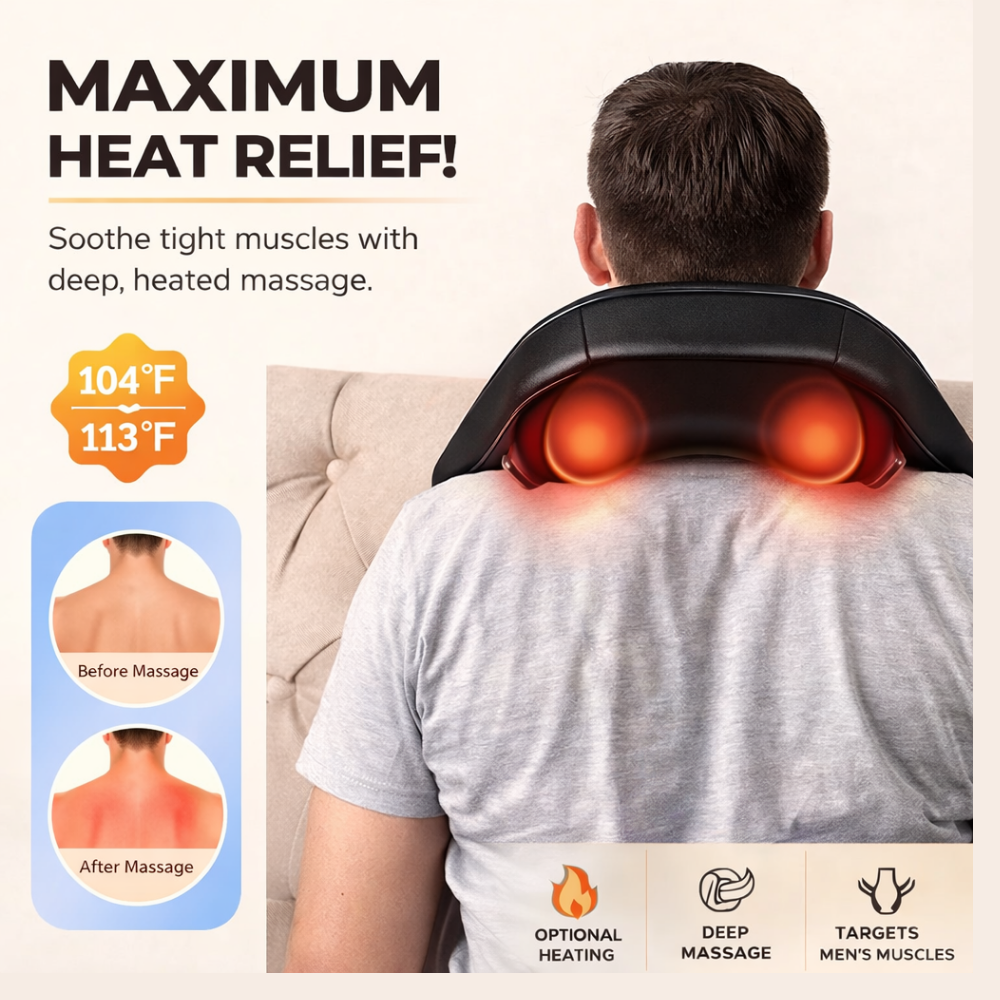 AXYORA One - 4D Heated Neck & Back Massager
