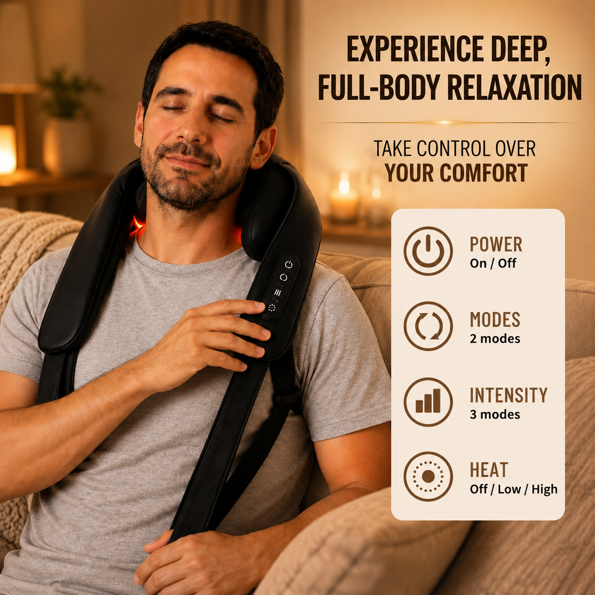 AXYORA One - 4D Heated Neck & Back Massager