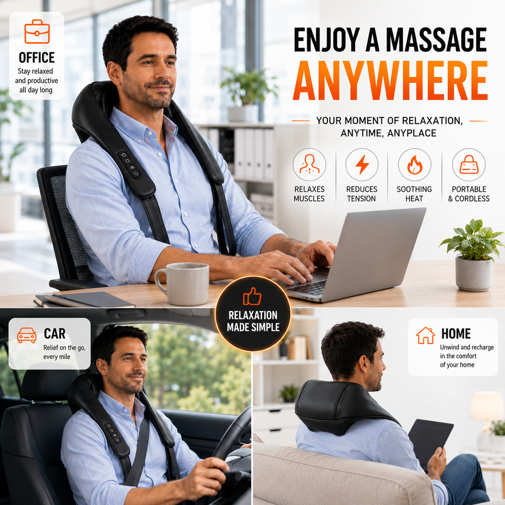 AXYORA One - 4D Heated Neck & Back Massager